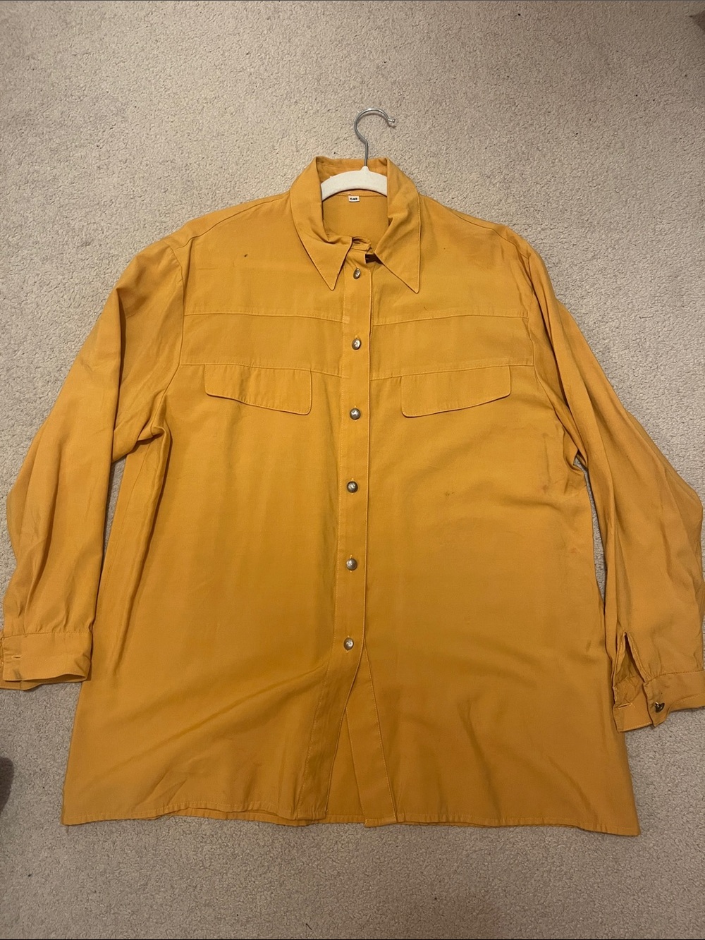 Mustard Casual Button-Up Shirt